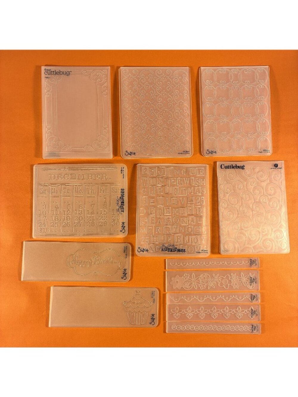 Sizzix Texture Boutique Embossing Machine Blue/Black Purse Design Plus 14 Plates - Picture 6 of 9